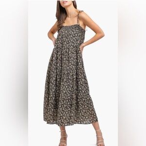 Blu Pepper Tie Strap Maxi Dress